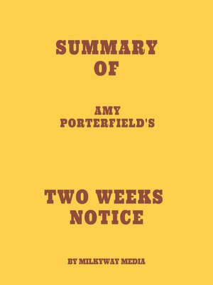 cover image of Summary of Amy Porterfield's Two Weeks Notice